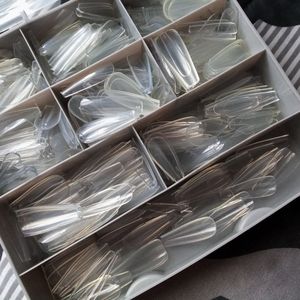 COPY - Salon Clear Coffin Long Press on nails